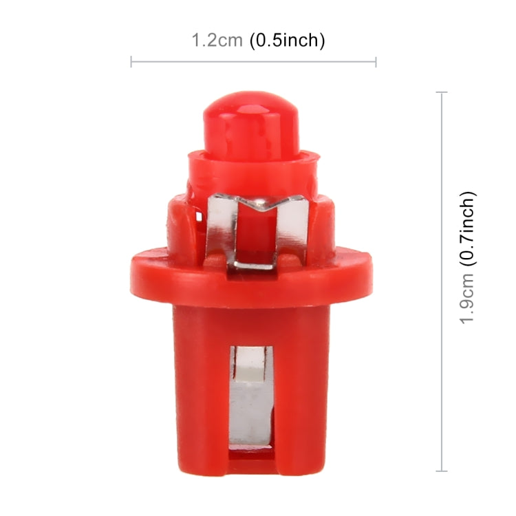 10 PCS 0.4W B8.5 Wedge Instrument Panel COB LED Light Dashboard Gauge Cluster Indicator Lamp Bulb