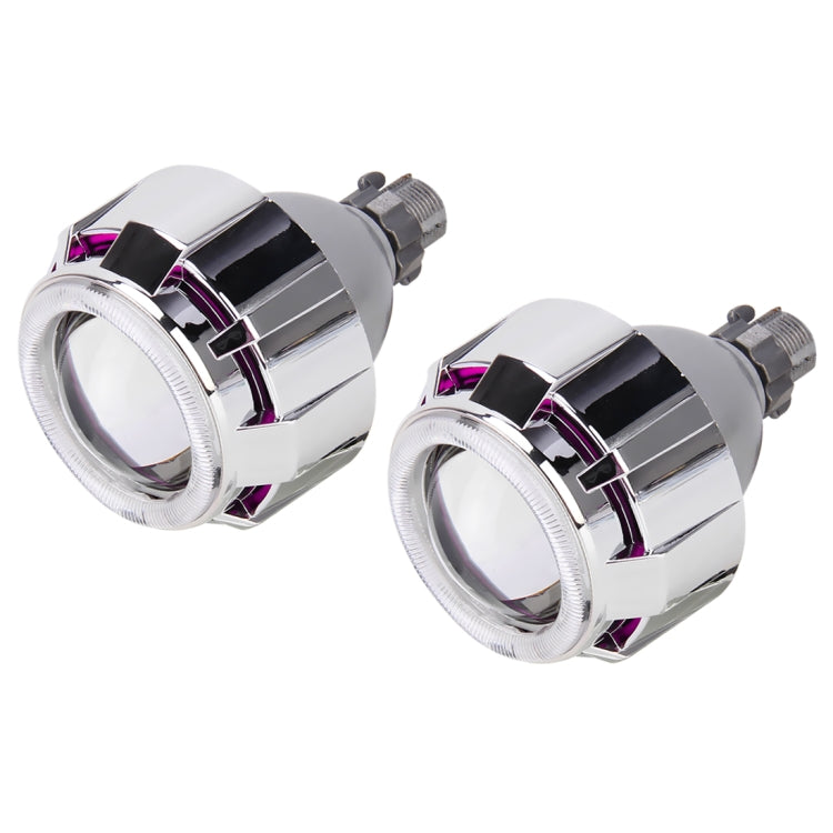 IPHCAR 2.5 inch 12V Bi-Xenon Projector Lens Headlight with Exquisite Angle Eyes Decoration for Right Driving