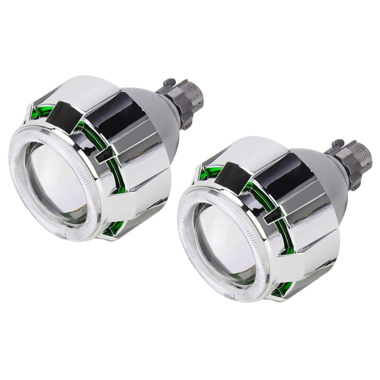 IPHCAR 2.5 inch 12V Bi-Xenon Projector Lens Headlight with Exquisite Angle Eyes Decoration for Right Driving