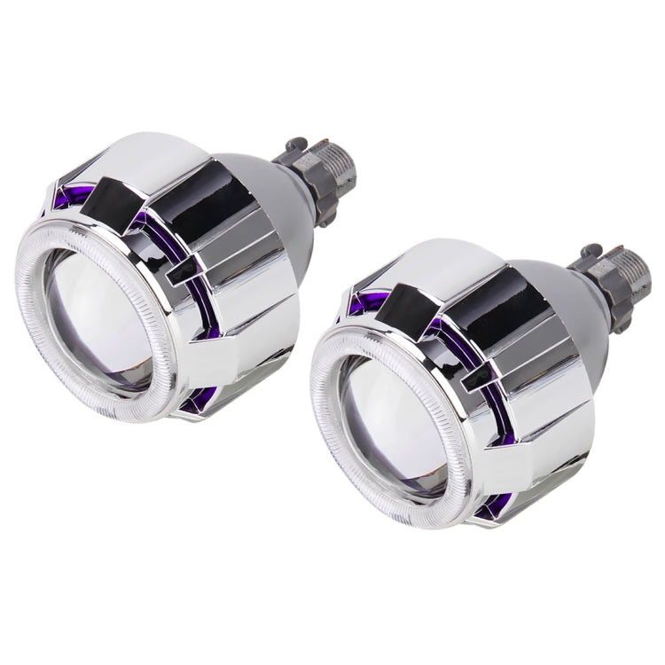 IPHCAR 2.5 inch 12V Bi-Xenon Projector Lens Headlight with Exquisite Angle Eyes Decoration for Right Driving