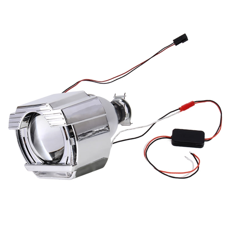 IPHCAR G151 H1 2.5 inch 12V Bi-Xenon Projector Lens Headlight with Exquisite Angle Eyes Decoration for Left Driving (White Light)