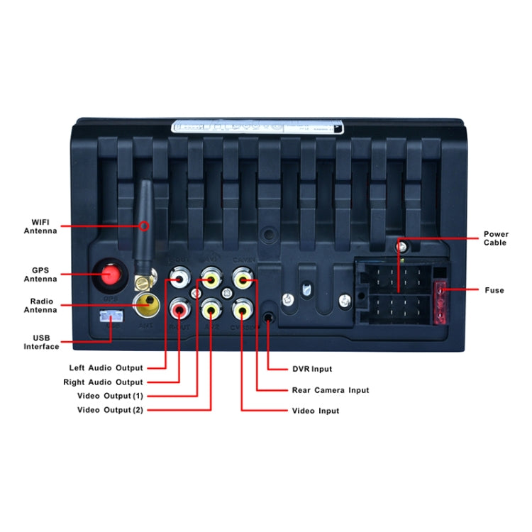 8708 Double Din 7 inch Touchscreen Car Radio Receiver MP5 Player, Android 7.1.1, Support Rear View Camera & FM & Bluetooth & U-disk / TF Card & GPS