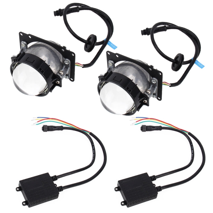 IPHCAR i2 2.8 inch DC12V 35W 6000K 4000LM LED Headlight Lamp with 3 High Power Lamp Beads for Right Driving (White Light)