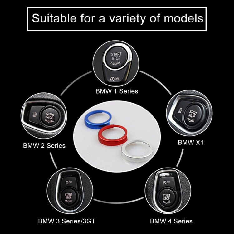Car Engine Start Key Push Button Ring Trim Aluminum Alloy Sticker Decoration for BMW