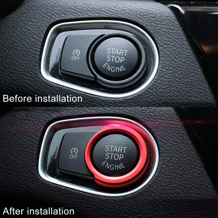Car Engine Start Key Push Button Ring Trim Aluminum Alloy Sticker Decoration for BMW