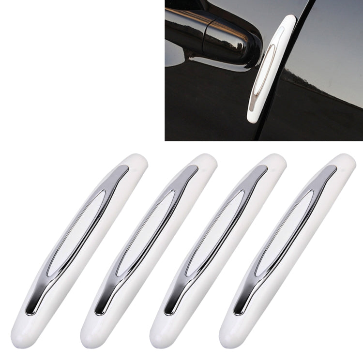 4 PCS SW-2157 Universal Car Door Anti-collision Strip Protection Guards Trims Stickers(White)