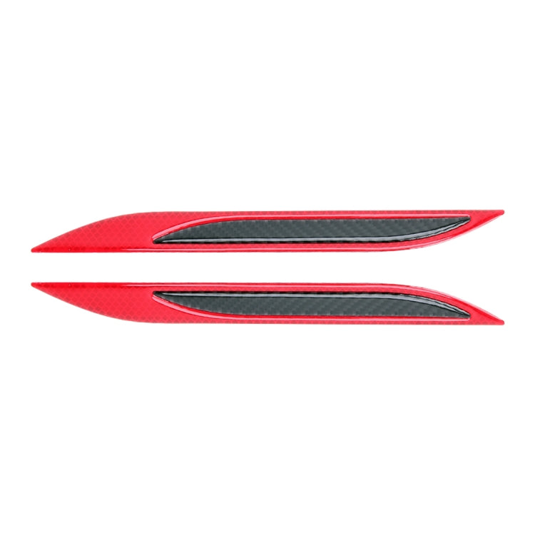 2 PCS Carbon Fiber Car-Styling Rear Bumper Decorative Strip, External Reflection + Inner Carbon Fiber