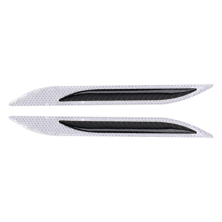 2 PCS Carbon Fiber Car-Styling Rear Bumper Decorative Strip, External Reflection + Inner Carbon Fiber