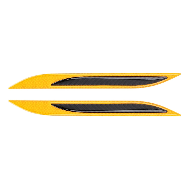 2 PCS Carbon Fiber Car-Styling Rear Bumper Decorative Strip, External Reflection + Inner Carbon Fiber