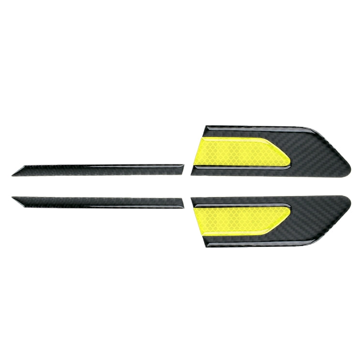 2 PCS Carbon Fiber Car-Styling Fender Reflective Bumper Decorative Strip, Inner Reflection + External Carbon Fiber
