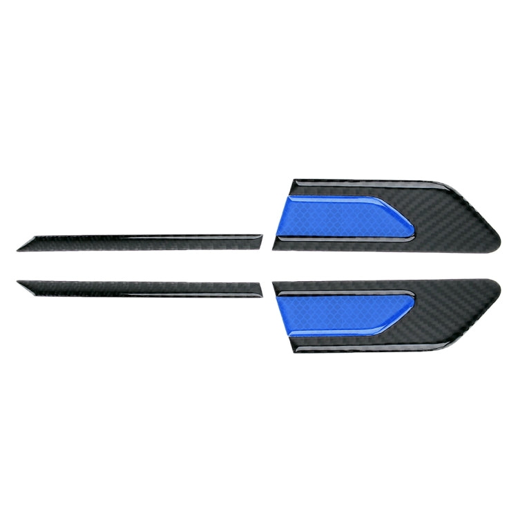 2 PCS Carbon Fiber Car-Styling Fender Reflective Bumper Decorative Strip, Inner Reflection + External Carbon Fiber