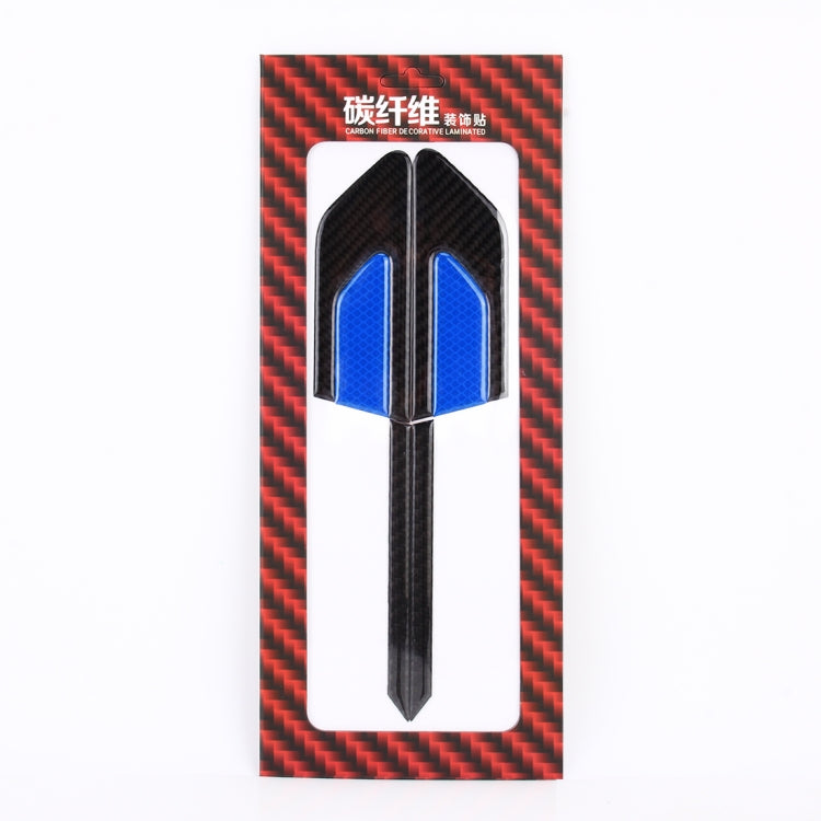 2 PCS Carbon Fiber Car-Styling Fender Reflective Bumper Decorative Strip, Inner Reflection + External Carbon Fiber