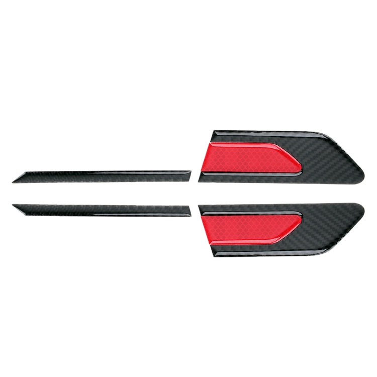 2 PCS Carbon Fiber Car-Styling Fender Reflective Bumper Decorative Strip, Inner Reflection + External Carbon Fiber