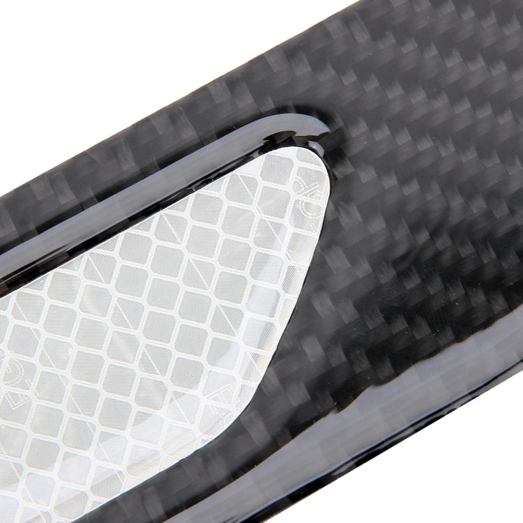 2 PCS Carbon Fiber Car-Styling Fender Reflective Bumper Decorative Strip, Inner Reflection + External Carbon Fiber