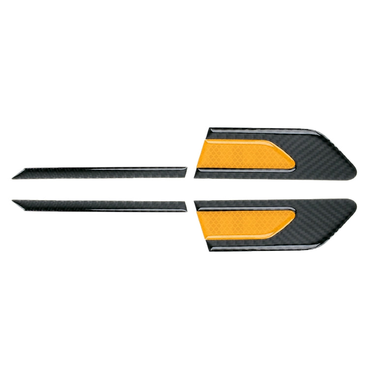 2 PCS Carbon Fiber Car-Styling Fender Reflective Bumper Decorative Strip, Inner Reflection + External Carbon Fiber