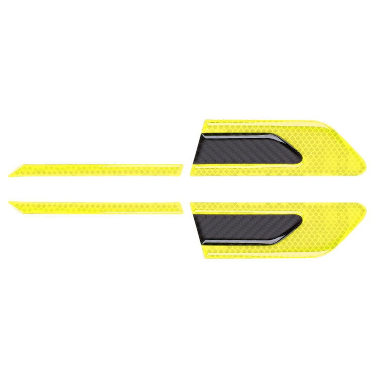 2 PCS Carbon Fiber Car-Styling Fender Reflective Bumper Decorative Strip, External Reflection + Inner Carbon Fiber