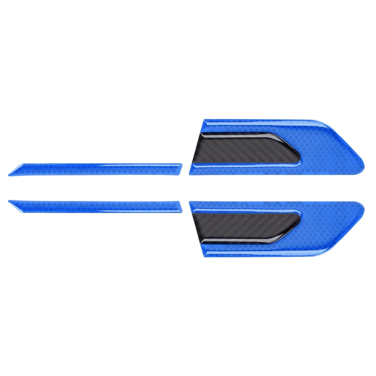 2 PCS Carbon Fiber Car-Styling Fender Reflective Bumper Decorative Strip, External Reflection + Inner Carbon Fiber