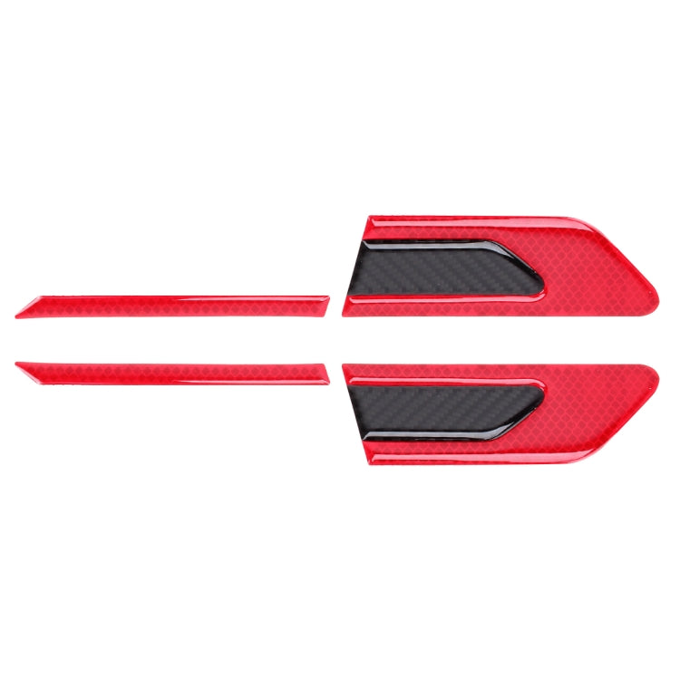 2 PCS Carbon Fiber Car-Styling Fender Reflective Bumper Decorative Strip, External Reflection + Inner Carbon Fiber