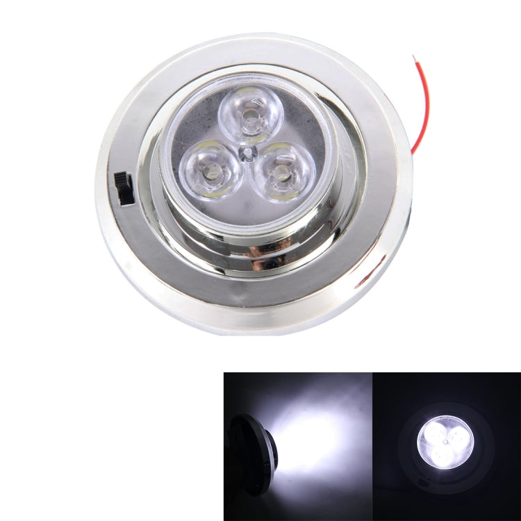 CARFU AC-2021 3W 3 LEDS Interior LED Roof Light, DC 12V(White Light)