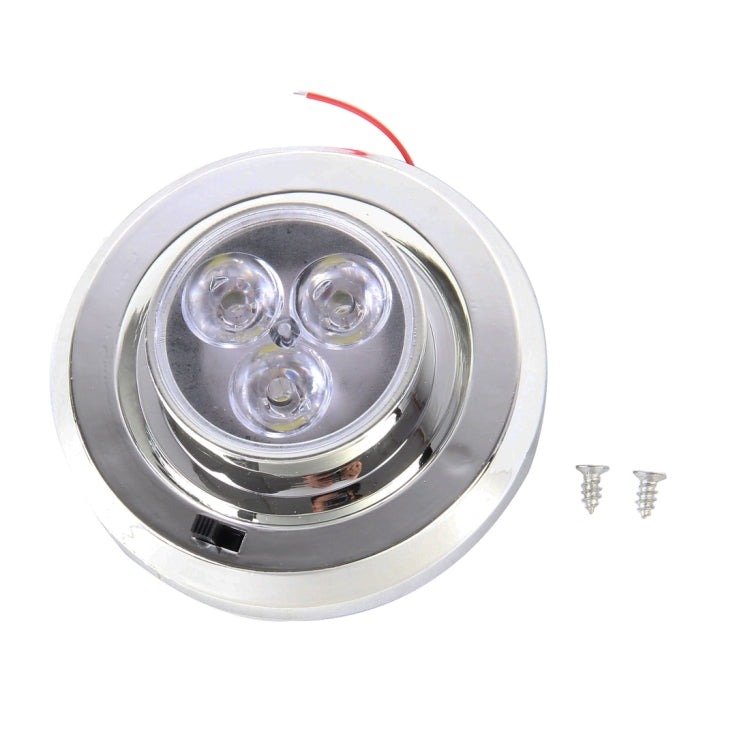 CARFU AC-2021 3W 3 LEDS Interior LED Roof Light, DC 12V(White Light)