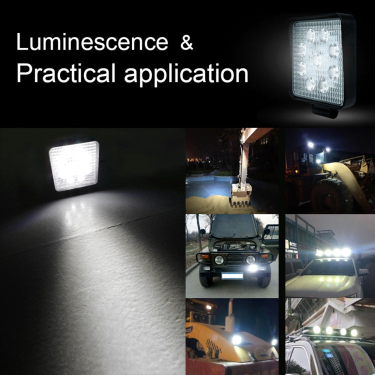 6.7W White Light Square-Shaped Waterproof Car Boat Marine Work Lights Spotlight LED Bulbs, DC 9-30V