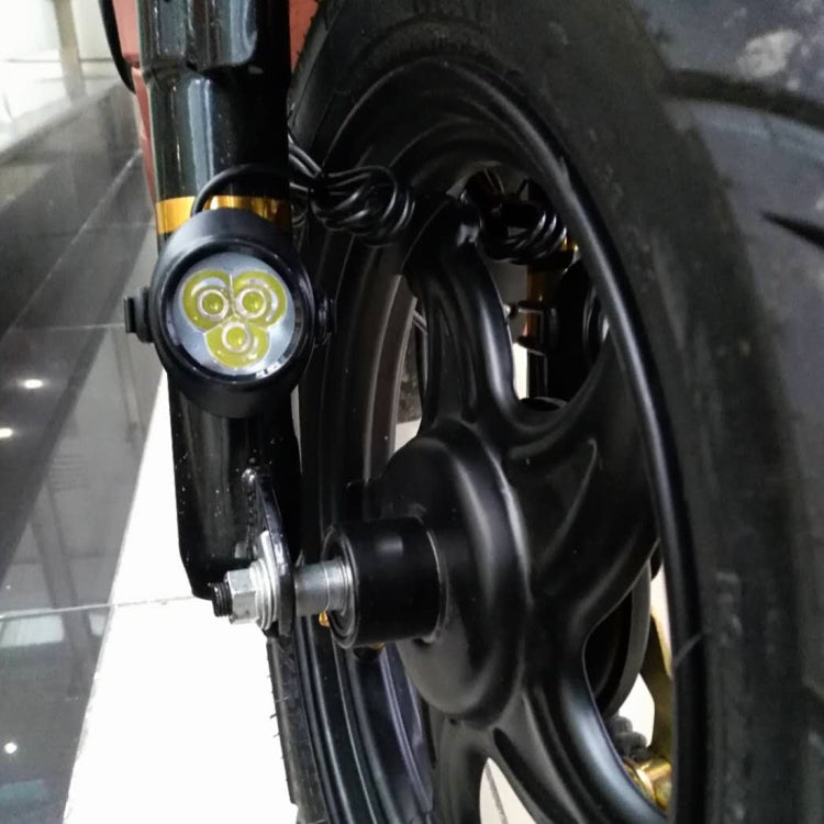 2 PCS DC 12V 2W Motorcycle Front Shock Absorber Light with 3 SMD-2835 LED Bulbs, White Light