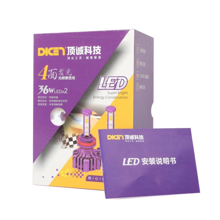 2 PCS B3-COB H8 / H9 / H11 36W 3000LM 6500K LED Car Headlight Lamps DC 9-32V(White Light)