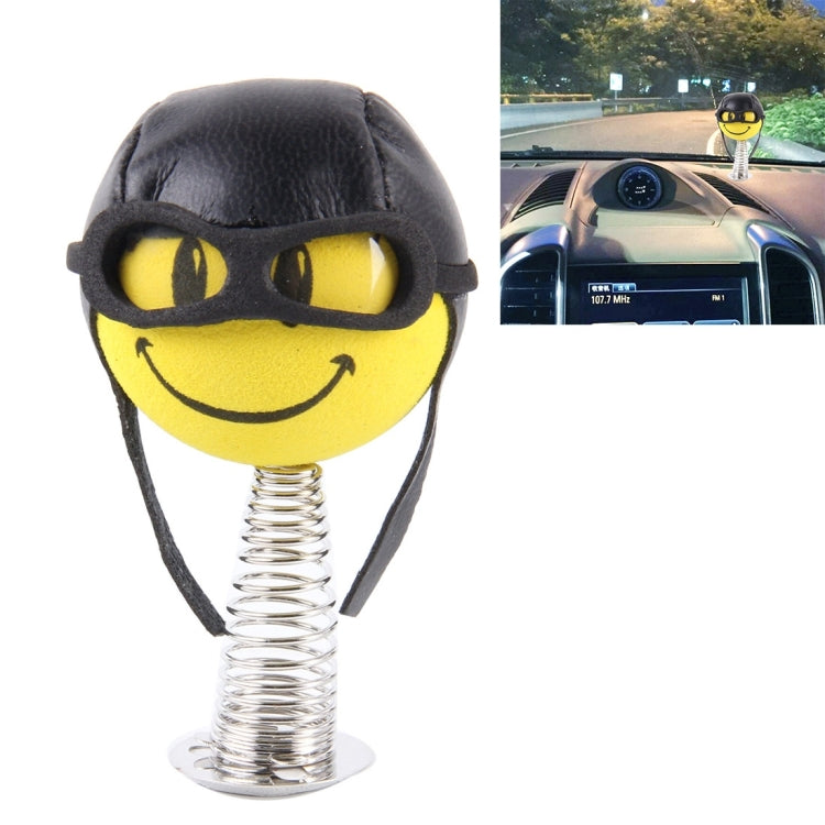 Tenna Tops Universal Wearing Swimming Hat Smiling Face Style Decoration Car Antenna Topper / Pencil Topper / Mirror Dangler