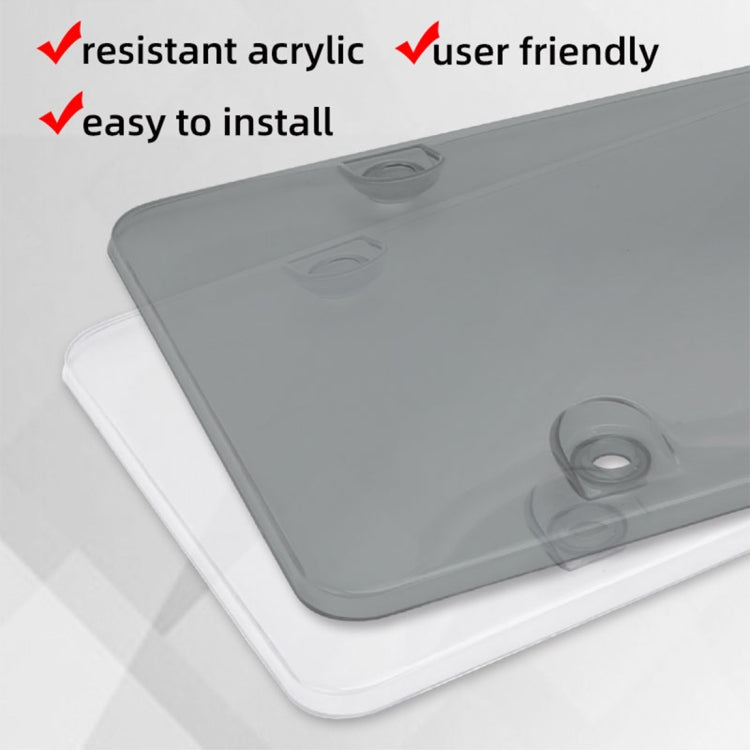 2 PCS Plastic Car license Plate Frame Tag Cover