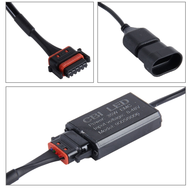 2 PCS 9005 35W 3800lm 6500K Car LED Headlight with 8 Cree Lamps, DC 8-48V(White Light)