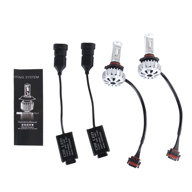 2 PCS 9006 35W 3800lm 6500K Car LED Headlight with 8 Cree Lamps, DC 8-48V(White Light)