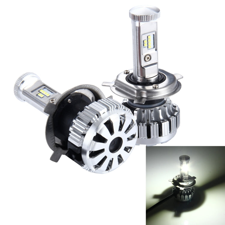 2 PCS H4 40W 4500lm 6500K Car LED Headlight with 12 Cree Lamps, DC 8-48V(White Light)