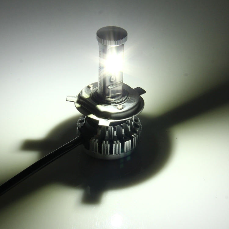 2 PCS H4 40W 4500lm 6500K Car LED Headlight with 12 Cree Lamps, DC 8-48V(White Light)