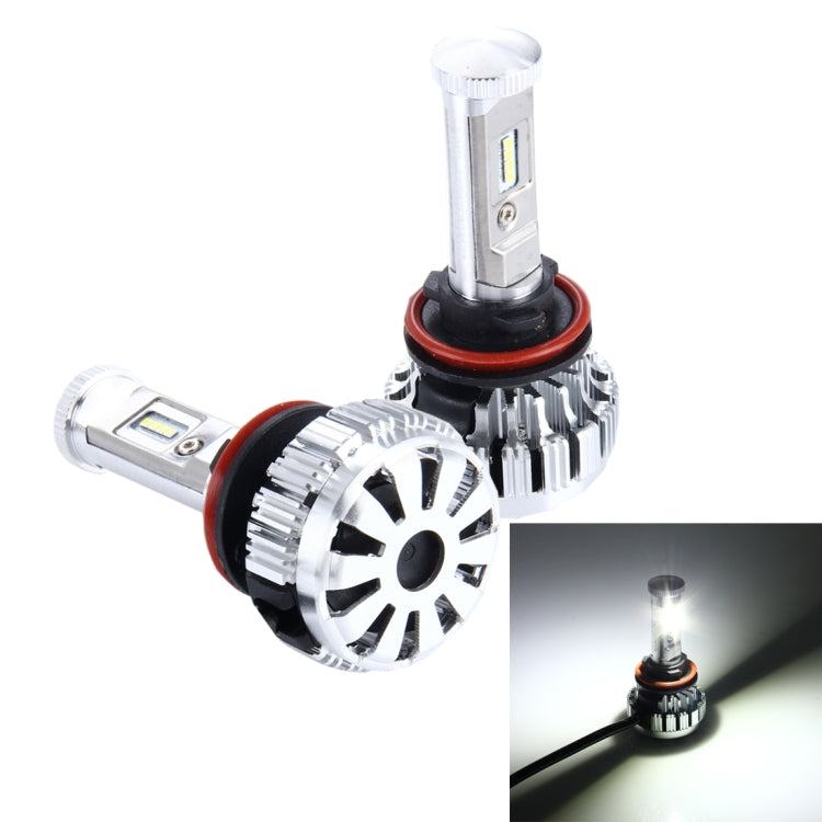 2 PCS H8/H11 35W 3800lm 6500K Car LED Headlight with 8 Cree Lamps, DC 8-48V(White Light)