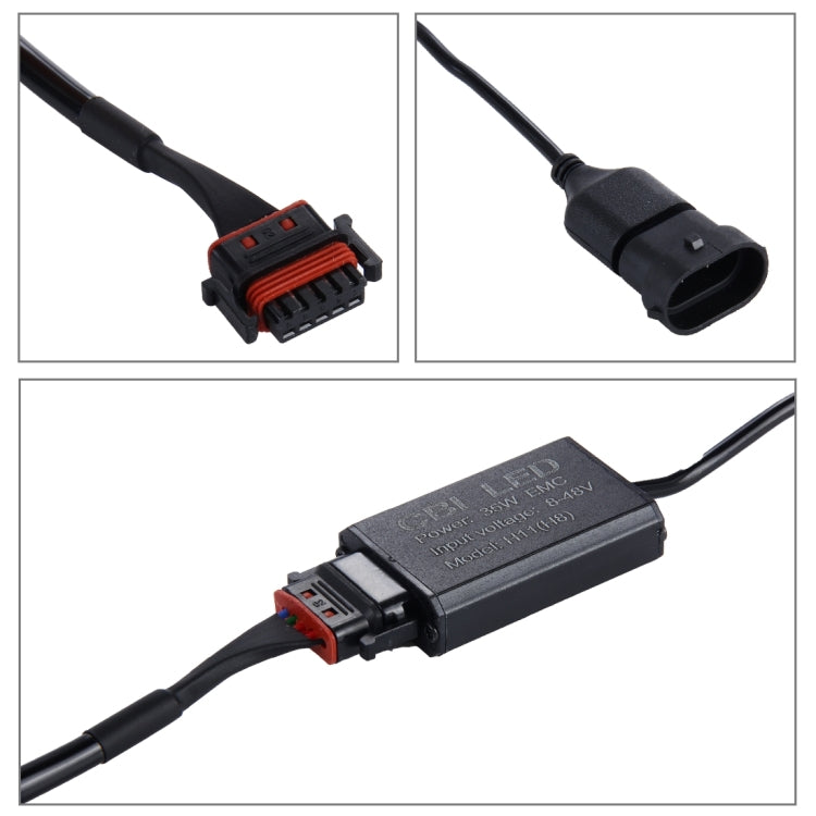 2 PCS H8/H11 35W 3800lm 6500K Car LED Headlight with 8 Cree Lamps, DC 8-48V(White Light)