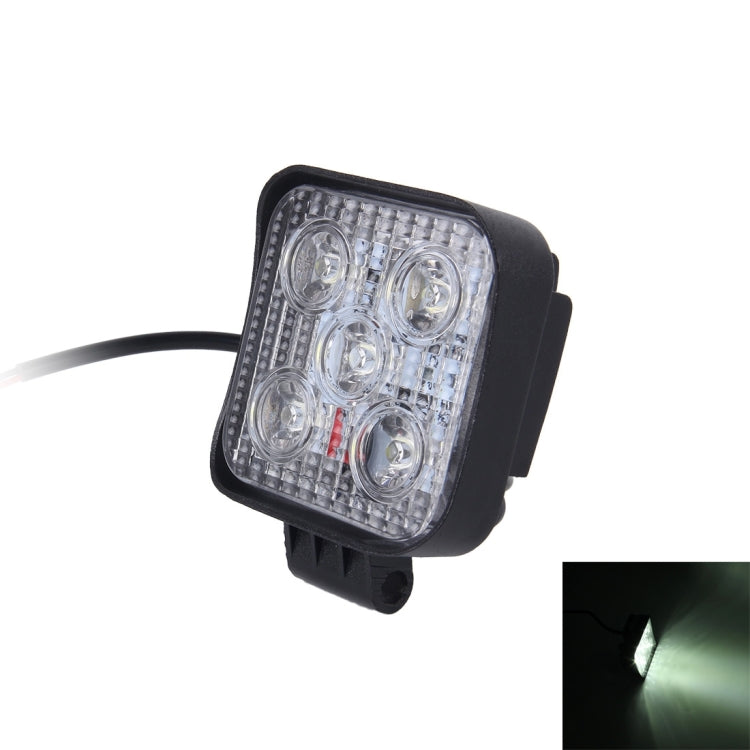 DC 10-30V 15W 1000LM 6000K Waterproof Vehicle Car Boat Marine External Work Lights Emergency Lights 60 Degrees Adjustable Flood Light LED Car Bulbs with 5 Intense Wafer LED Lights(White Light)