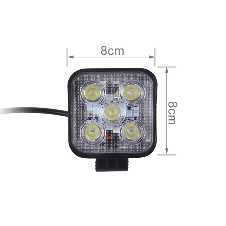 DC 10-30V 15W 1000LM 6000K Waterproof Vehicle Car Boat Marine External Work Lights Emergency Lights 60 Degrees Adjustable Flood Light LED Car Bulbs with 5 Intense Wafer LED Lights(White Light)