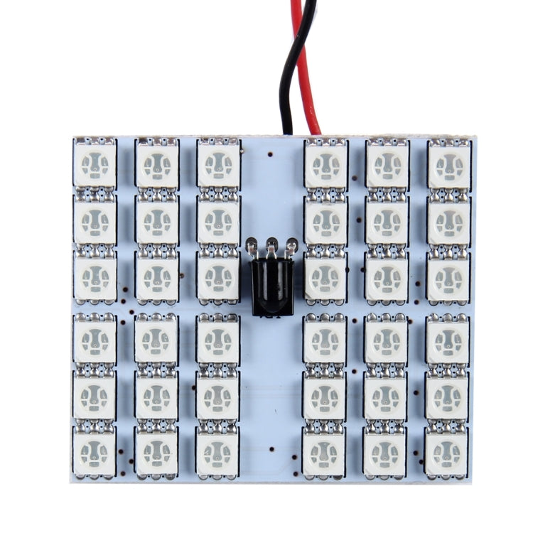 2 PCS 18W Auto Flash Strobe Fade Smooth Remote Controlled Colorful LED Roof Decorative Lamp with 36 SMD-5050 LED, DC 12V