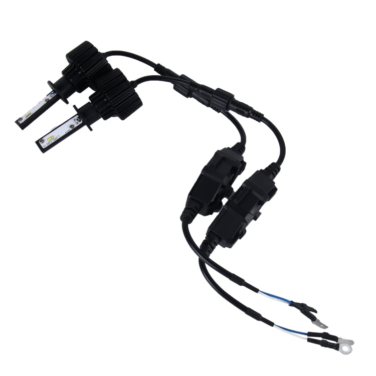 2 PCS H1 40W 4500lm 6500K Car LED Headlight with 6 High Power Lamps, DC 12-24V(White Light)