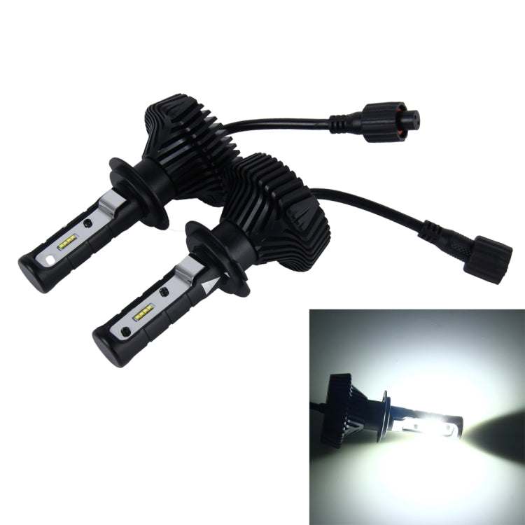 2 PCS H7 40W 4500lm 6500K Car LED Headlight with 8 High Power LED Lamps, DC 12-24V(White Light)