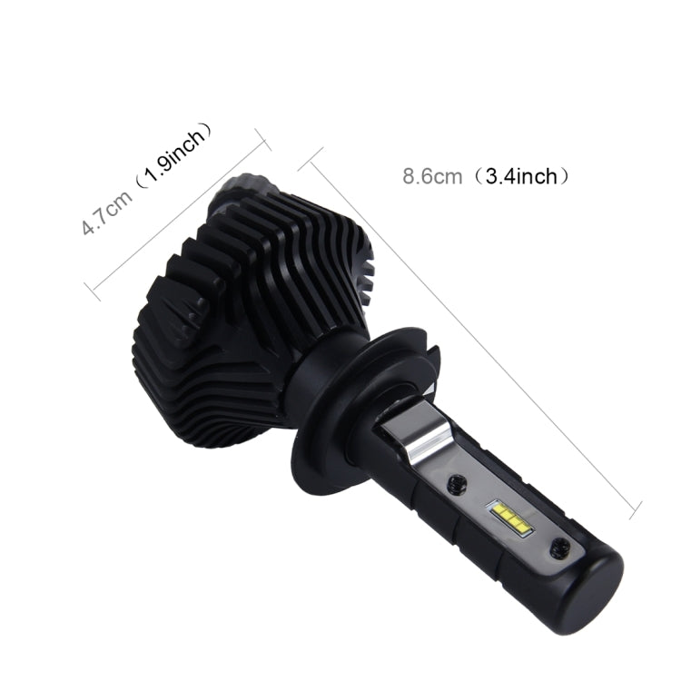 2 PCS H7 40W 4500lm 6500K Car LED Headlight with 8 High Power LED Lamps, DC 12-24V(White Light)