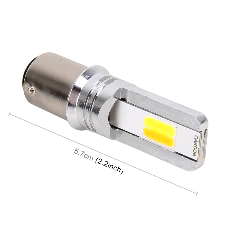 2 PCS 1157 / BAY15D DC 12V 10W Car Auto Double Colors Turn Lights / Reversing Lights / Running Lights 2 COB LED (Turn Lights: Yellow Light; Reversing Lights / Running Lights: White Light)