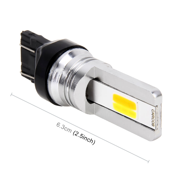 2 PCS T20 / 7443 DC 12V 10W Car Auto Double Colors Turn Lights / Reversing Lights / Running Lights 2 COB LED (Turn Lights: Yellow Light; Reversing Lights / Running Lights: White Light)