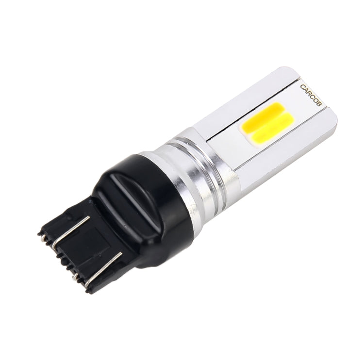 2 PCS T20 / 7443 DC 12V 10W Car Auto Double Colors Turn Lights / Reversing Lights / Running Lights 2 COB LED (Turn Lights: Yellow Light; Reversing Lights / Running Lights: White Light)