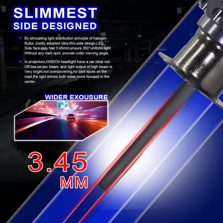 EV8 2 PCS H1 36W 3000LM 6500K DOB LED Headlight Bulbs High Beam Conversion Kit DC 9-32V (Xenon White)