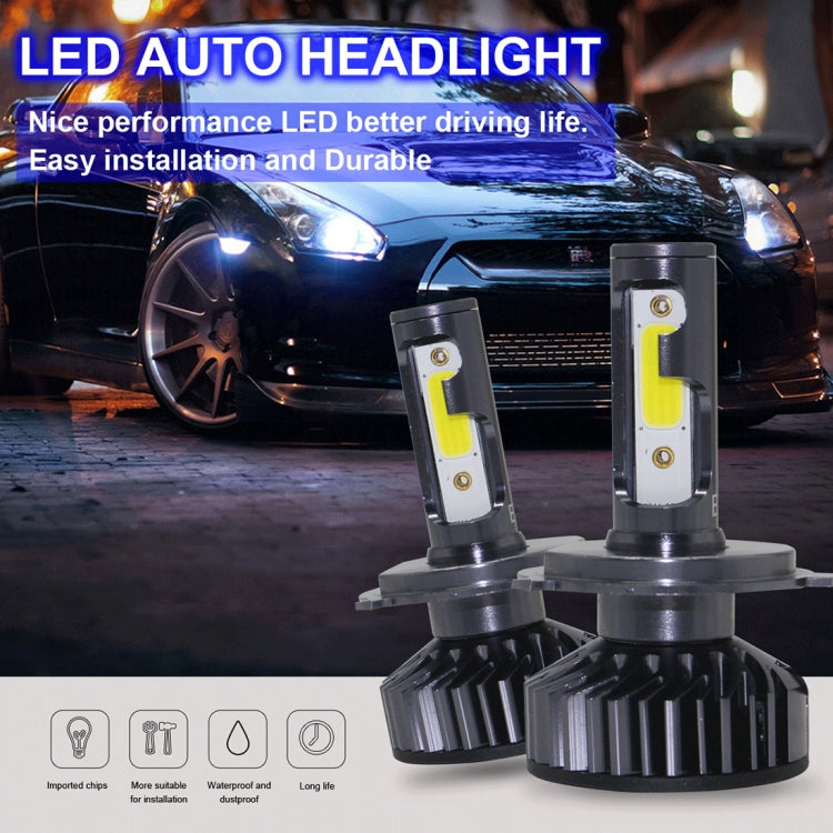 EV8 2 PCS H4 / HB2 / 9003 36W 3000LM 6500K DOB LED Headlight Bulbs High Beam Conversion Kit DC 9-32V (Xenon White)