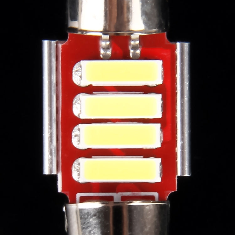 2 PCS 2W 100 LM 6000K 31MM 4 SMD-7020 LEDs Bicuspid Port Decoding Car Dome Lamp LED Reading Light, DC 12V(White Light)