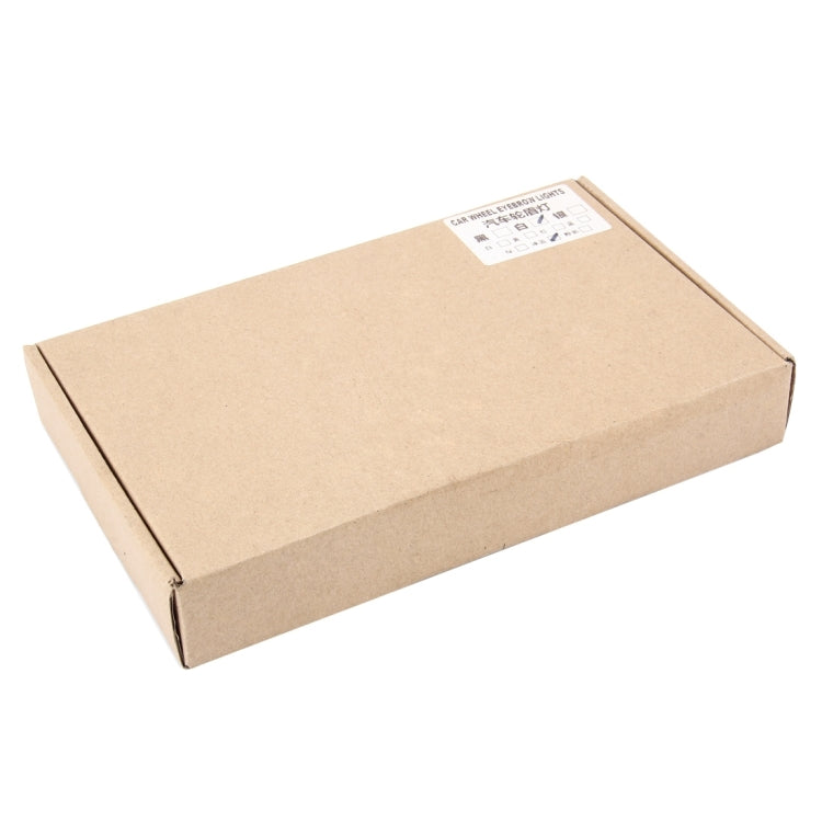 4 PCS Car Truck LED Wheel Lights Tire Light Eyebrow Shape Decorative Lights Kit Atmosphere Lamp 3 Mode DC 12-24V