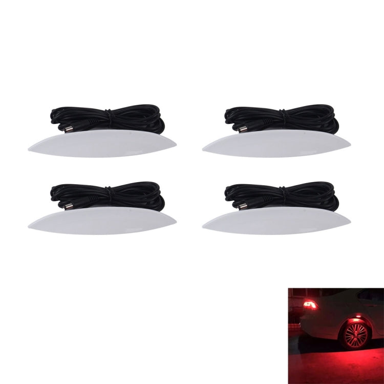 4 PCS Car Truck LED Wheel Lights Tire Light Eyebrow Shape Decorative Lights Kit Atmosphere Lamp 3 Mode DC 12-24V