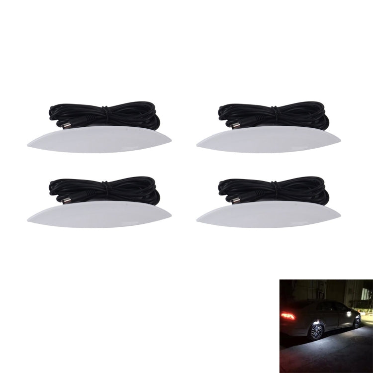 4 PCS Car Truck LED Wheel Lights Tire Light Eyebrow Shape Decorative Lights Kit Atmosphere Lamp 3 Mode DC 12-24V